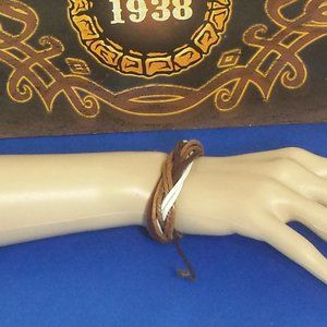 Men's Braided Cuff in Tobacco, Chocolate & Ivory